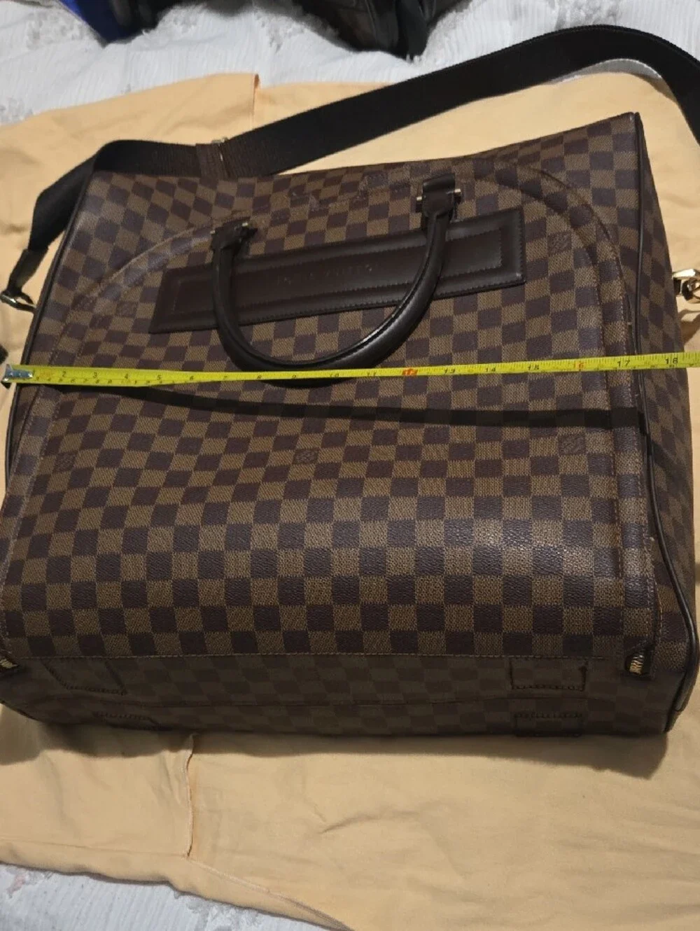 Louis Vuitton Brown Damier Check Luggage with Detachable Strap